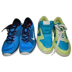 Nike Womens Size 7 Sneakers Flex Trainer & Dunk Styles Rubber Sole Lot Of 2